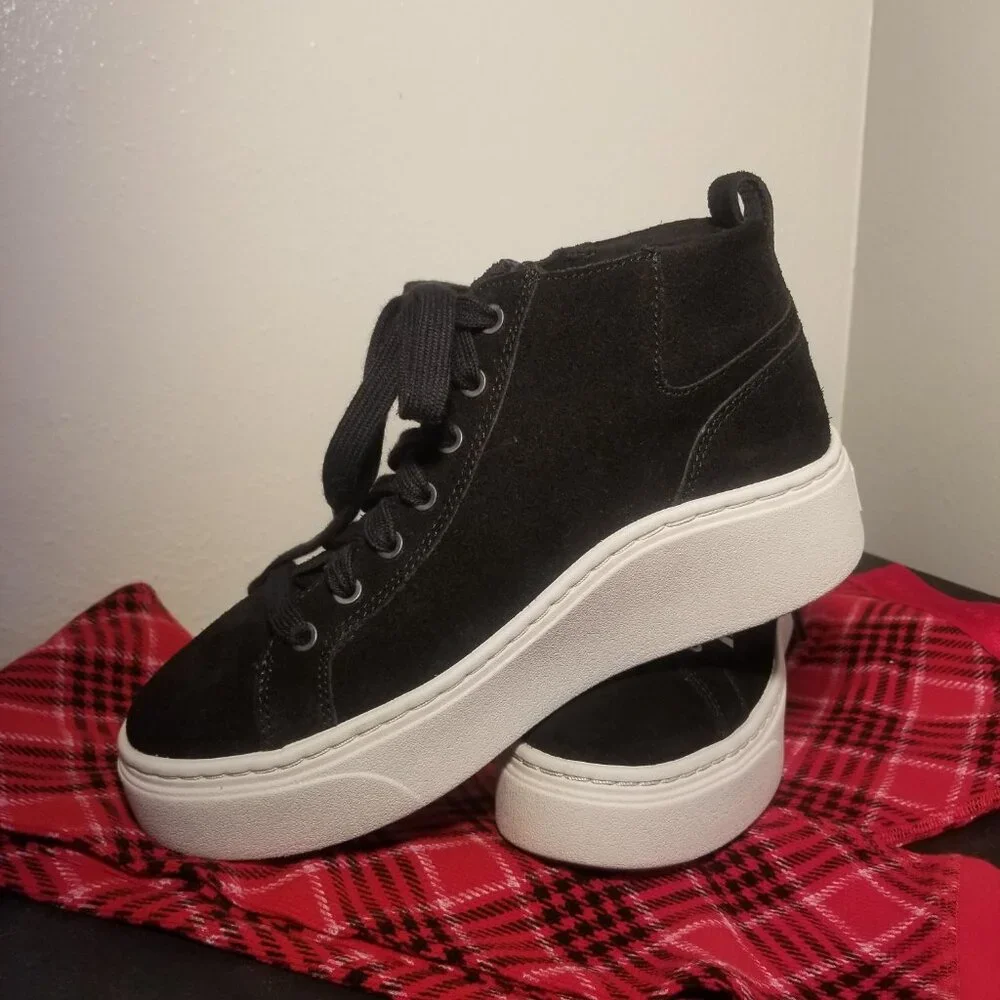 Aetrex Gianna Arch Support Platform Sneaker in Black Size 8.5 - Picture 3 of 14